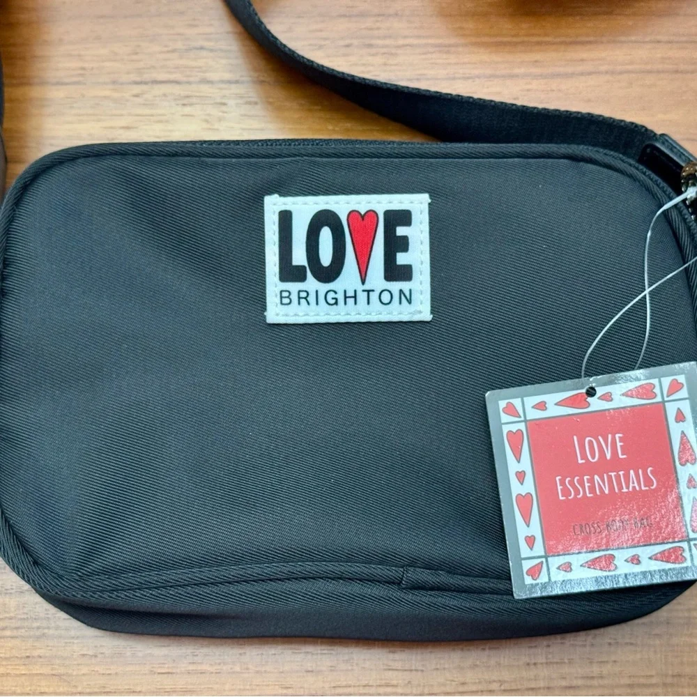 Brighton Black Crossbody Bag with Red Heart Accent Strap - Picture 6 of 6